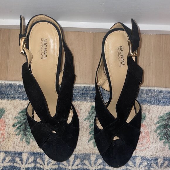 Well Worn Black Velvet Sandal Heels – Michael Kors - Picture 4 of 4